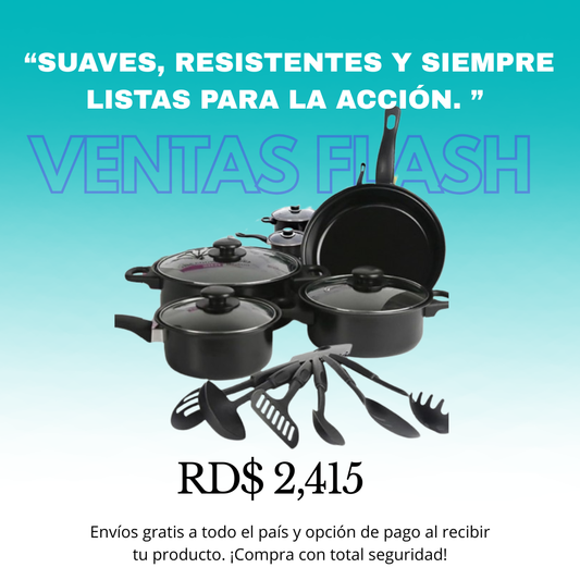 SET DE OLLAS Y JUEGO DE UTENCILIOS DE COCINA